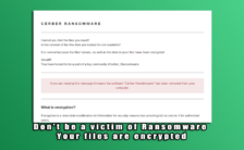 Don't be a victim of Ransomware Your files are encrypted