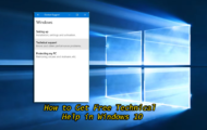 How to Get Free Technical Help in Windows 10