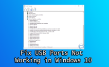 Fix USB Ports Not Working in Windows 10