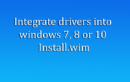 integrate drivers in windows 7