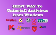 ✔ BEST WAY To Uninstall Antivirus from Windows