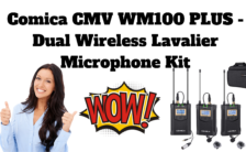 Comica CMV WM100 PLUS - Dual Wireless Lavalier Microphone Kit