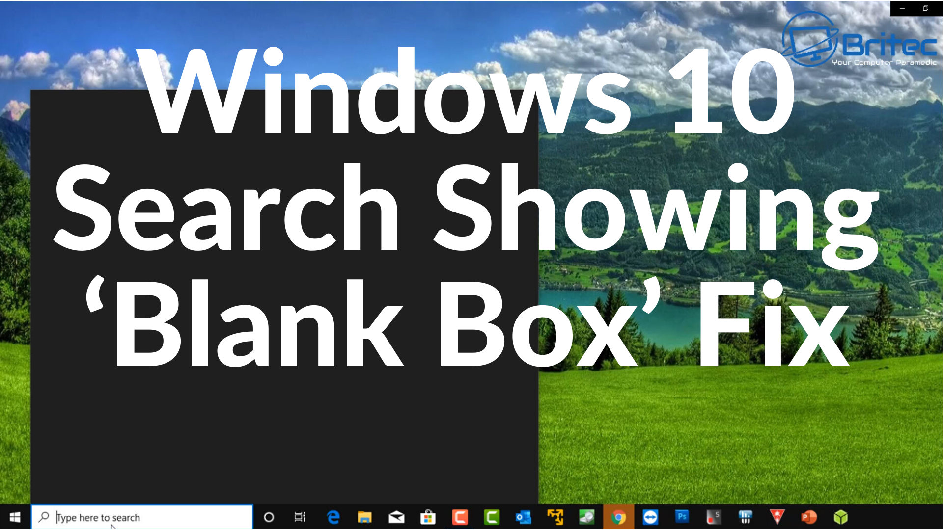 Windows 10 Search Showing 'Blank Box' Fix - Malware Removal, PC Repair and How-to Videos