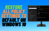 reset all policy settings