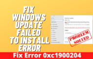 Fix Windows Update Error