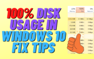 How to Fix 100% Disk Usage in Windows 10