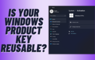 can I reuse my windows product key